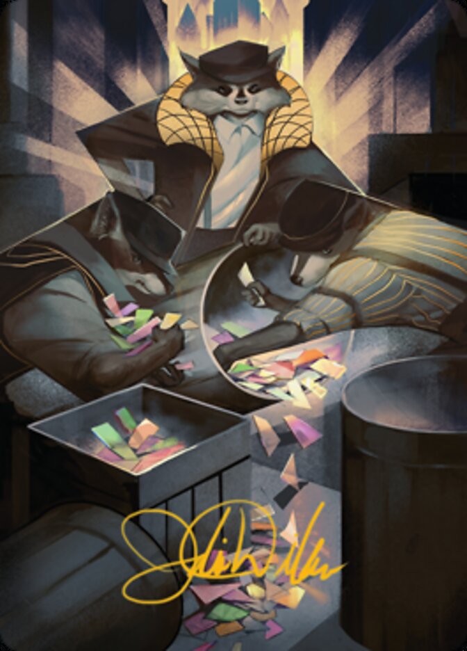 Masked Bandits Art Card (Gold-Stamped Signature) [Streets of New Capenna Art Series] | Jack's On Queen