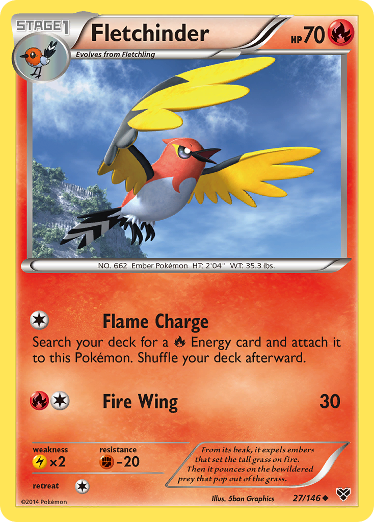 Fletchinder (27/146) [XY: Base Set] | Jack's On Queen