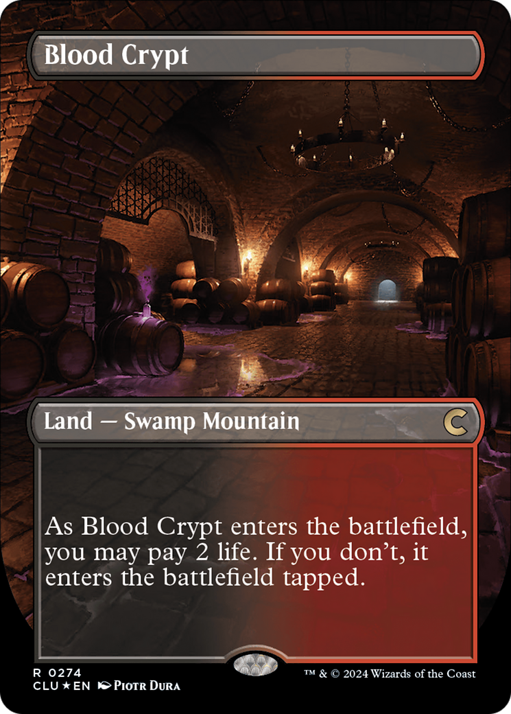 Blood Crypt (Borderless) [Ravnica: Clue Edition] | Jack's On Queen