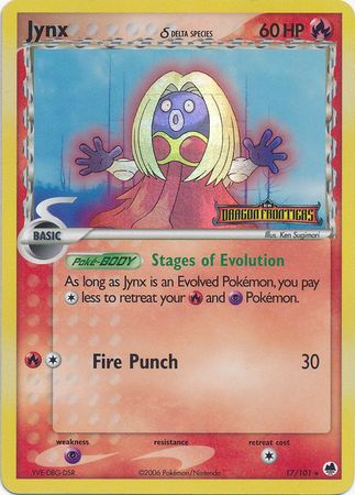 Jynx (17/101) (Delta Species) (Stamped) [EX: Dragon Frontiers] | Jack's On Queen