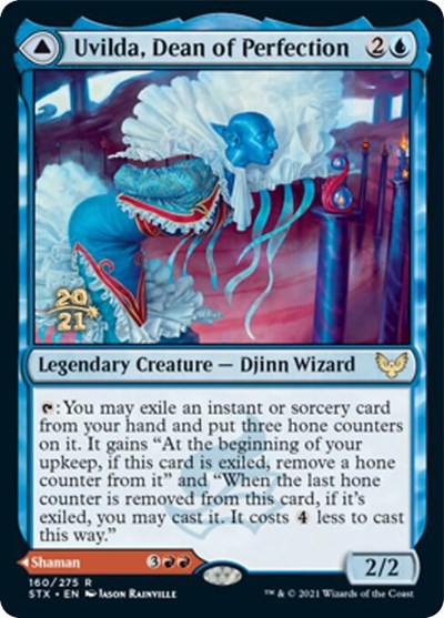 Uvilda, Dean of Perfection // Nassari, Dean of Expression [Strixhaven: School of Mages Prerelease Promos] | Jack's On Queen