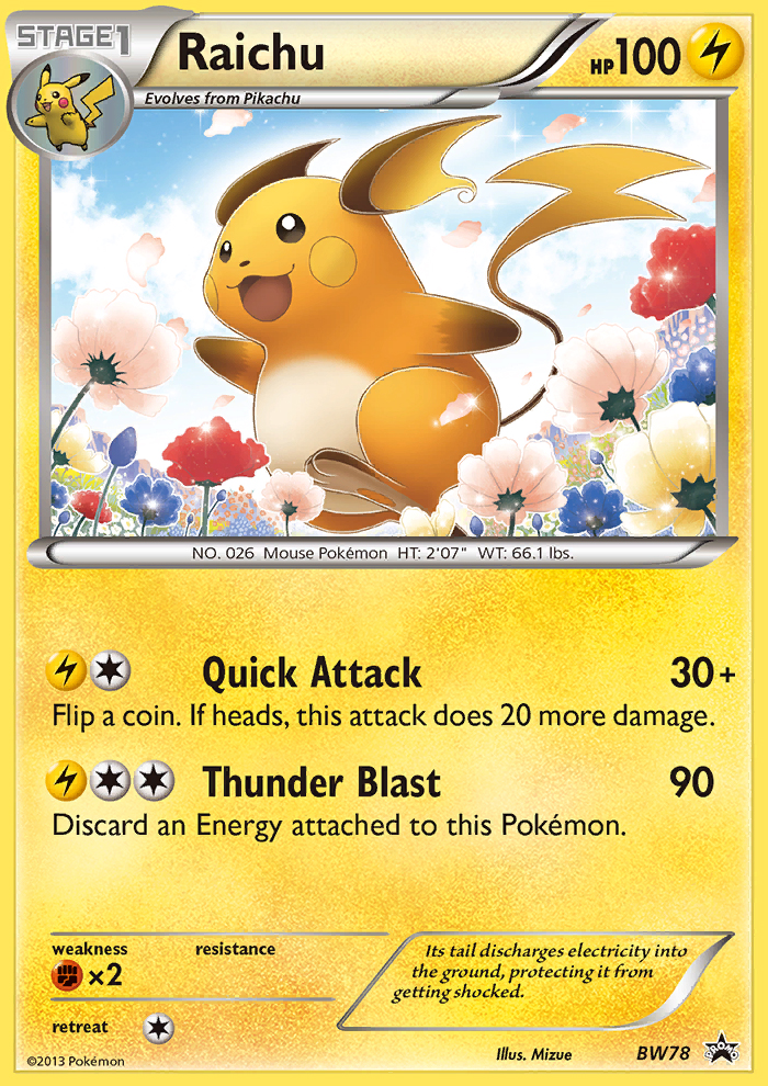 Raichu (BW78) [Black & White: Black Star Promos] | Jack's On Queen