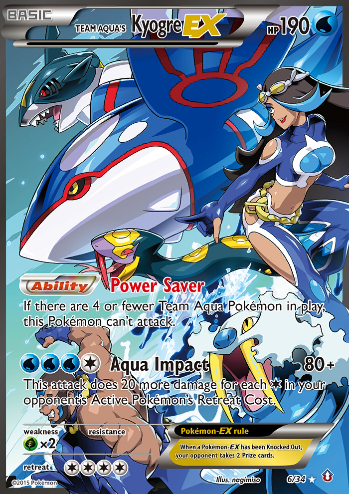 Team Aqua's Kyogre EX (6/34) [XY: Double Crisis] | Jack's On Queen