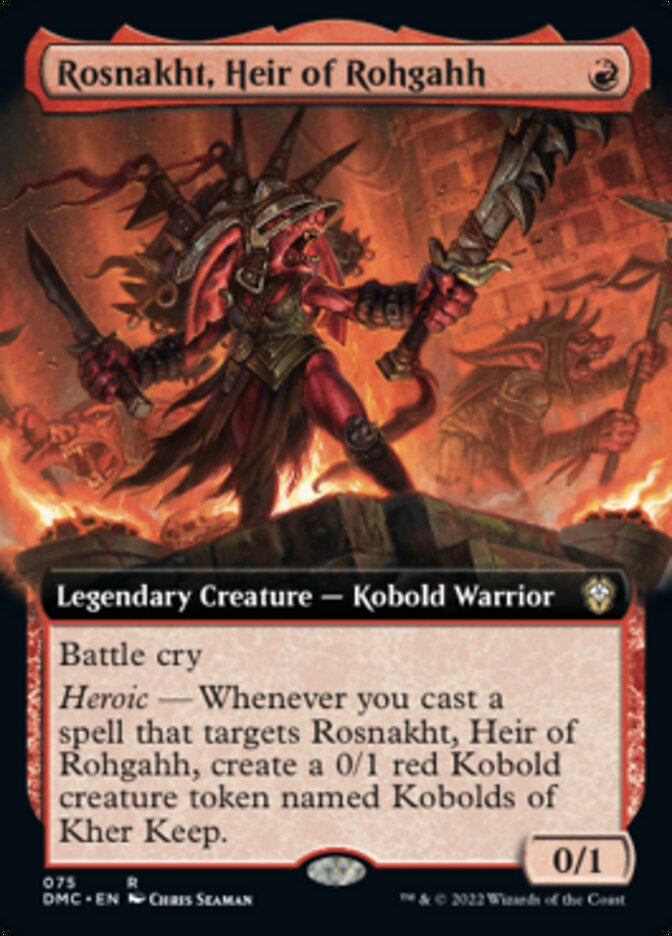 Rosnakht, Heir of Rohgahh (Extended Art) [Dominaria United Commander] | Jack's On Queen