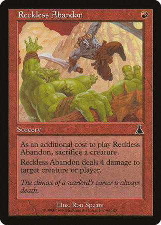 Reckless Abandon [Urza's Destiny] | Jack's On Queen