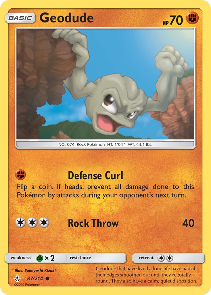 Geodude (87/214) [Sun & Moon: Unbroken Bonds] | Jack's On Queen