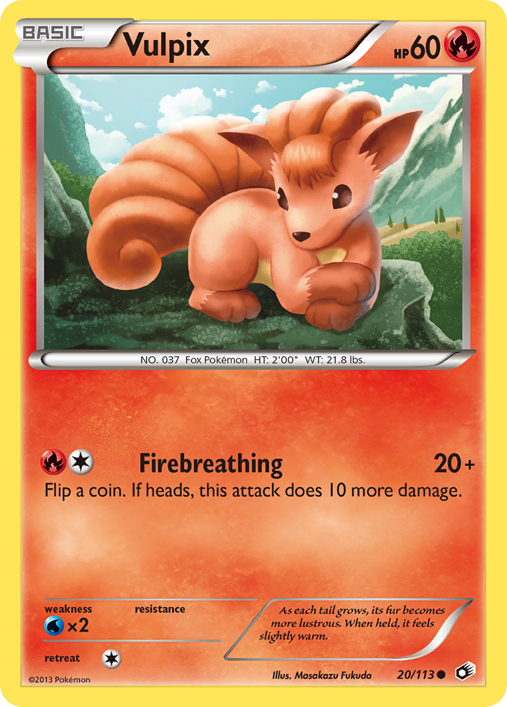 Vulpix (20/113) [Black & White: Legendary Treasures] | Jack's On Queen