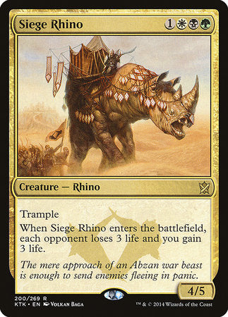 Siege Rhino [Khans of Tarkir] | Jack's On Queen
