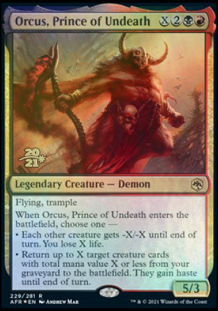 Orcus, Prince of Undeath [Dungeons & Dragons: Adventures in the Forgotten Realms Prerelease Promos] | Jack's On Queen