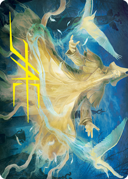 Heron-Blessed Geist Art Card (Gold-Stamped Signature) [Innistrad: Crimson Vow Art Series] | Jack's On Queen