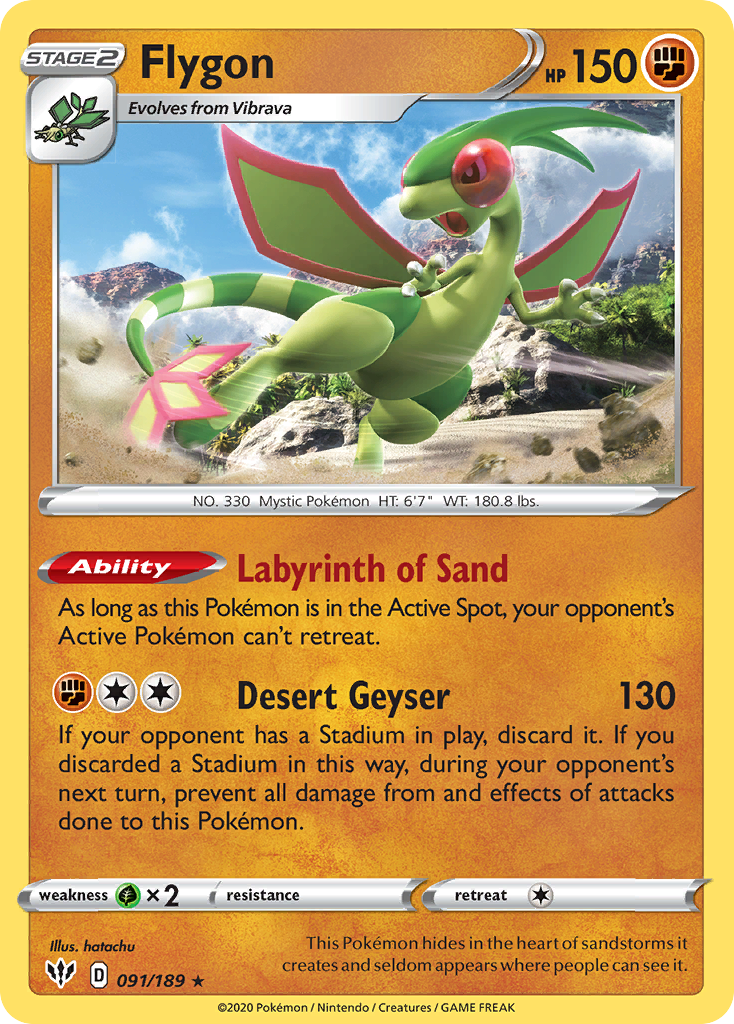 Flygon (091/189) [Sword & Shield: Darkness Ablaze] | Jack's On Queen