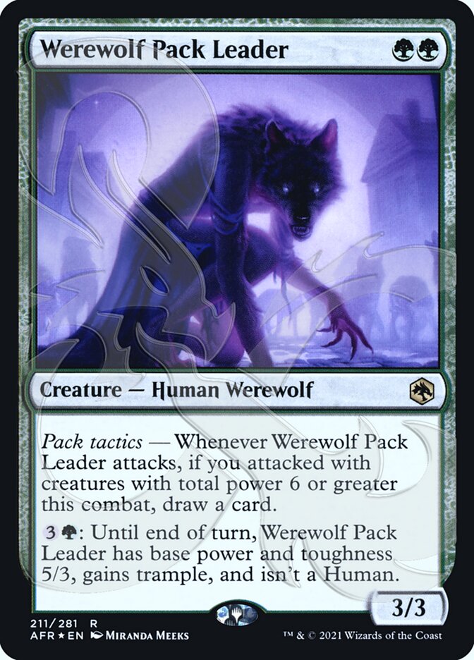 Werewolf Pack Leader (Ampersand Promo) [Dungeons & Dragons: Adventures in the Forgotten Realms Promos] | Jack's On Queen
