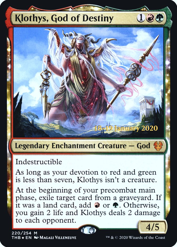 Klothys, God of Destiny [Theros Beyond Death Prerelease Promos] | Jack's On Queen