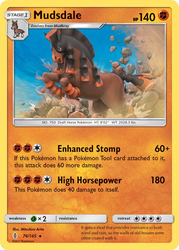 Mudsdale (76/145) (Prerelease Kit Exclusive) (Theme Deck Exclusive) [Sun & Moon: Guardians Rising] | Jack's On Queen