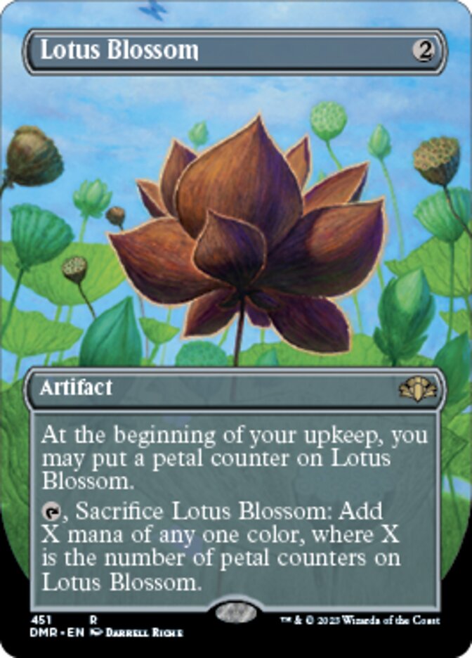 Lotus Blossom (Borderless Alternate Art) [Dominaria Remastered] | Jack's On Queen