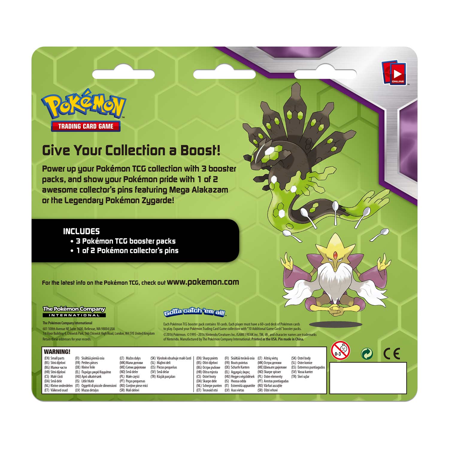 XY: Fates Collide - 3-Pack Pin Blister (Mega Alakazam) | Jack's On Queen