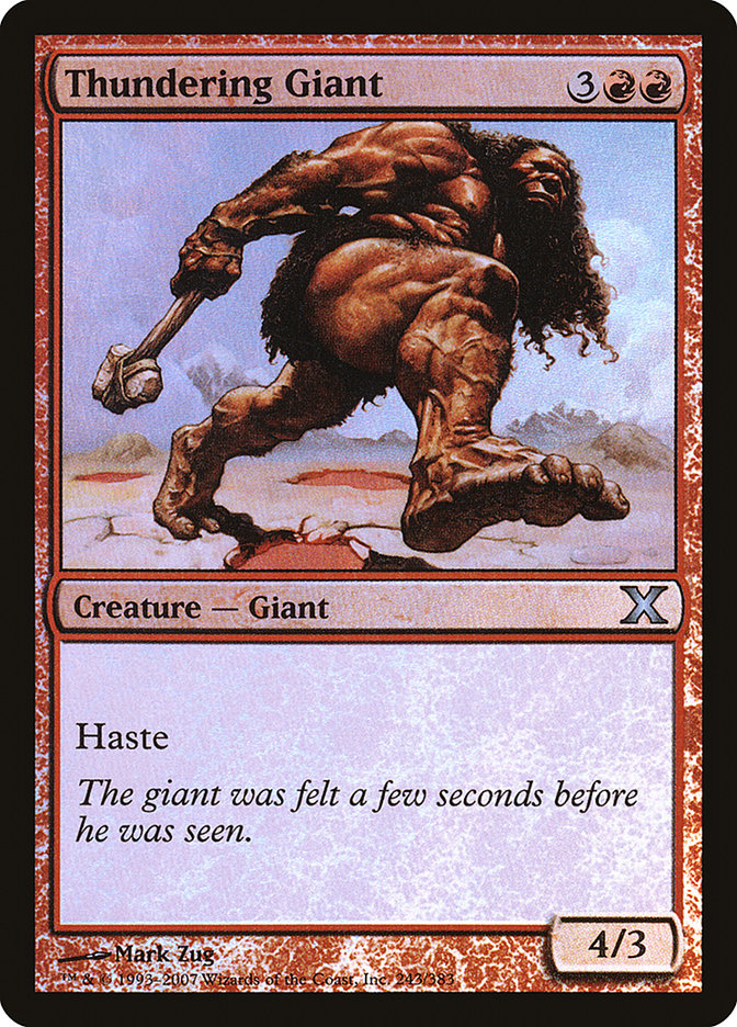 Thundering Giant (Premium Foil) [Tenth Edition] | Jack's On Queen