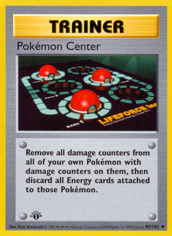 Pokemon Center (85/102) (Shadowless) [Base Set 1st Edition] | Jack's On Queen