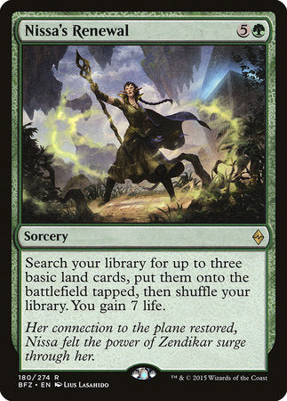 Nissa's Renewal [Battle for Zendikar] | Jack's On Queen