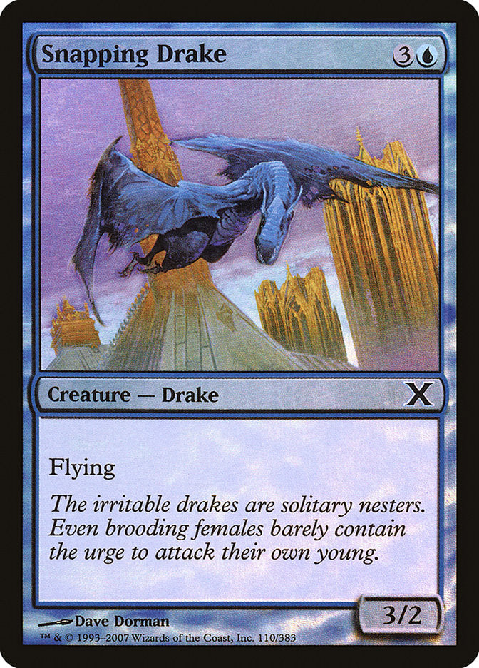 Snapping Drake (Premium Foil) [Tenth Edition] | Jack's On Queen