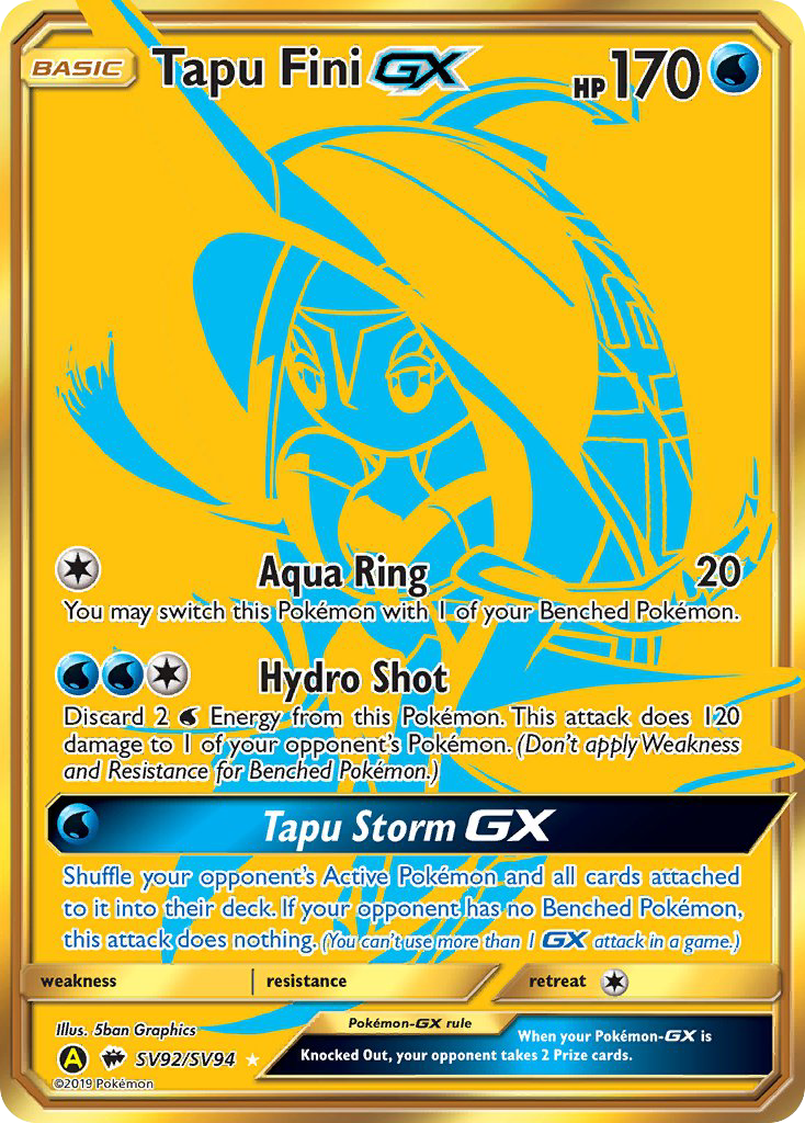 Tapu Fini GX (SV92/SV94) [Sun & Moon: Hidden Fates - Shiny Vault] | Jack's On Queen