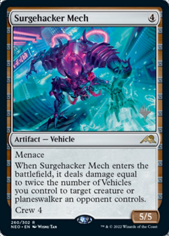 Surgehacker Mech (Promo Pack) [Kamigawa: Neon Dynasty Promos] | Jack's On Queen