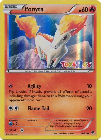 Ponyta (14/83) (Toys R Us Promo) [XY: Generations] | Jack's On Queen