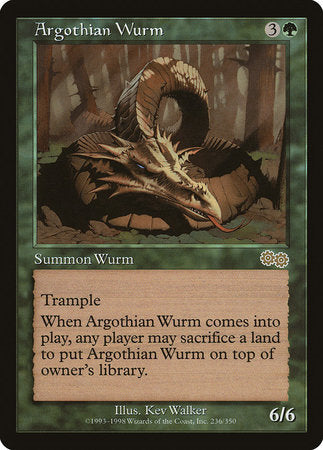 Argothian Wurm [Urza's Saga] | Jack's On Queen