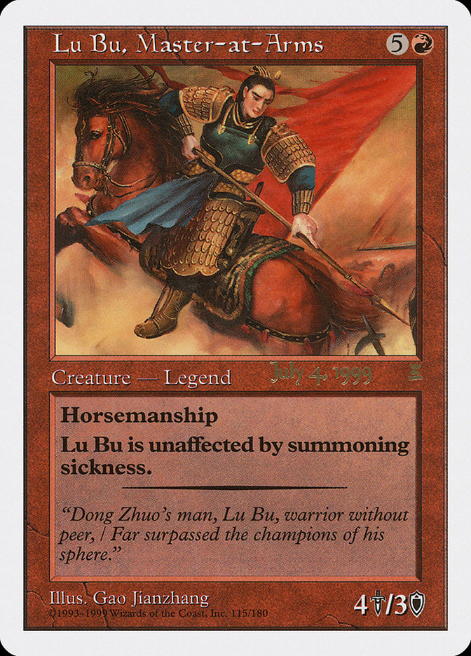 Lu Bu, Master-at-Arms (July 4, 1999) [Portal Three Kingdoms Promos] | Jack's On Queen