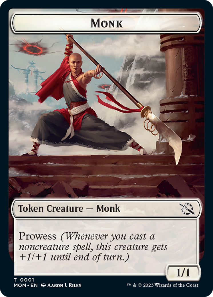 Monk // Knight Double-Sided Token [March of the Machine Tokens] | Jack's On Queen
