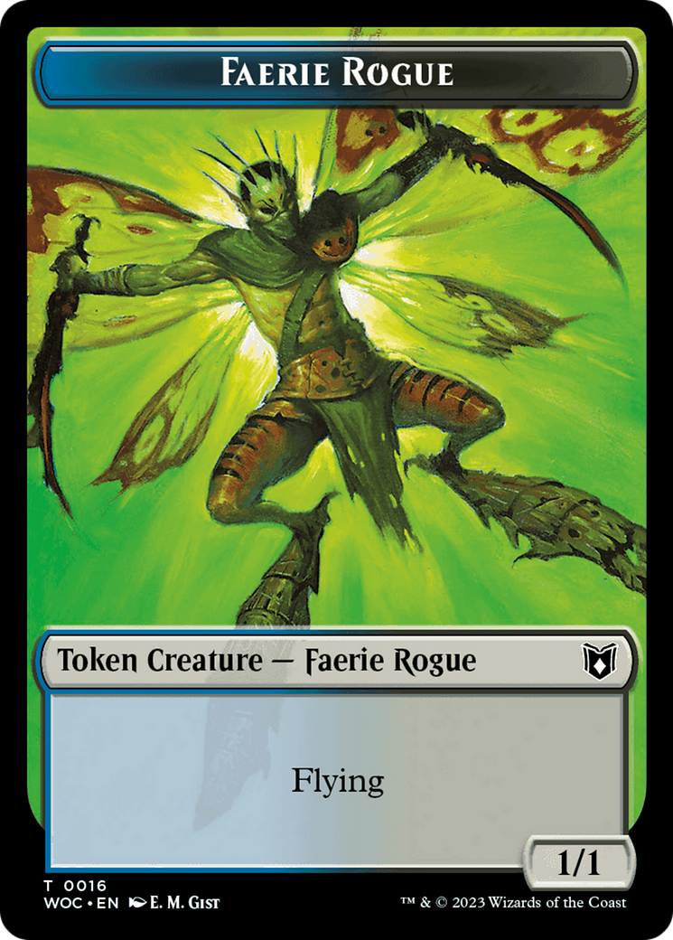 Faerie Rogue // Copy (0016) Double-Sided Token [Wilds of Eldraine Commander Tokens] | Jack's On Queen