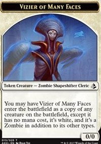 Vizier of Many Faces // Zombie Token [Amonkhet Tokens] | Jack's On Queen