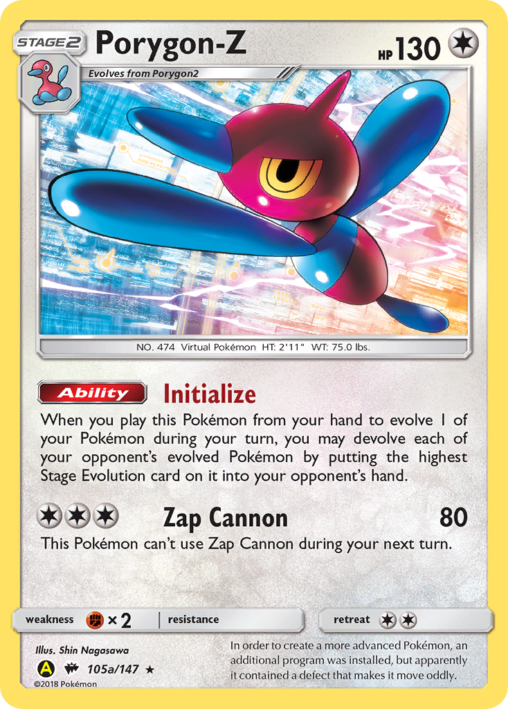 Porygon-Z (105a/147) (Alternate Art Promo) [Sun & Moon: Burning Shadows] | Jack's On Queen