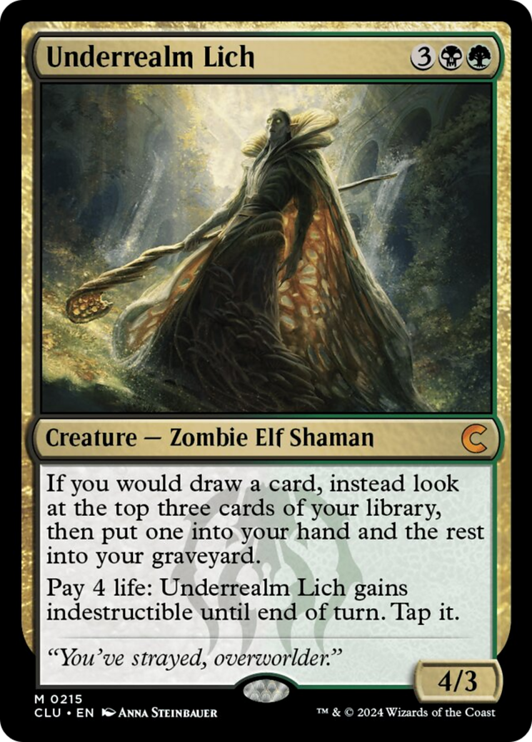 Underrealm Lich [Ravnica: Clue Edition] | Jack's On Queen