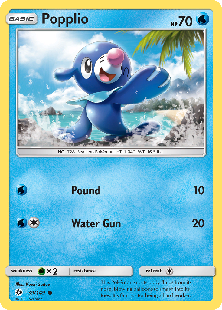 Popplio (39/149) [Sun & Moon: Base Set] | Jack's On Queen