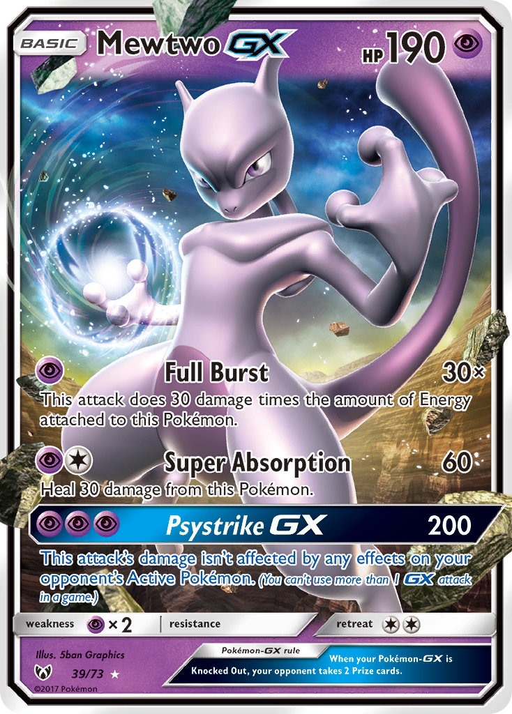 Mewtwo GX (39/73) [Sun & Moon: Shining Legends] | Jack's On Queen