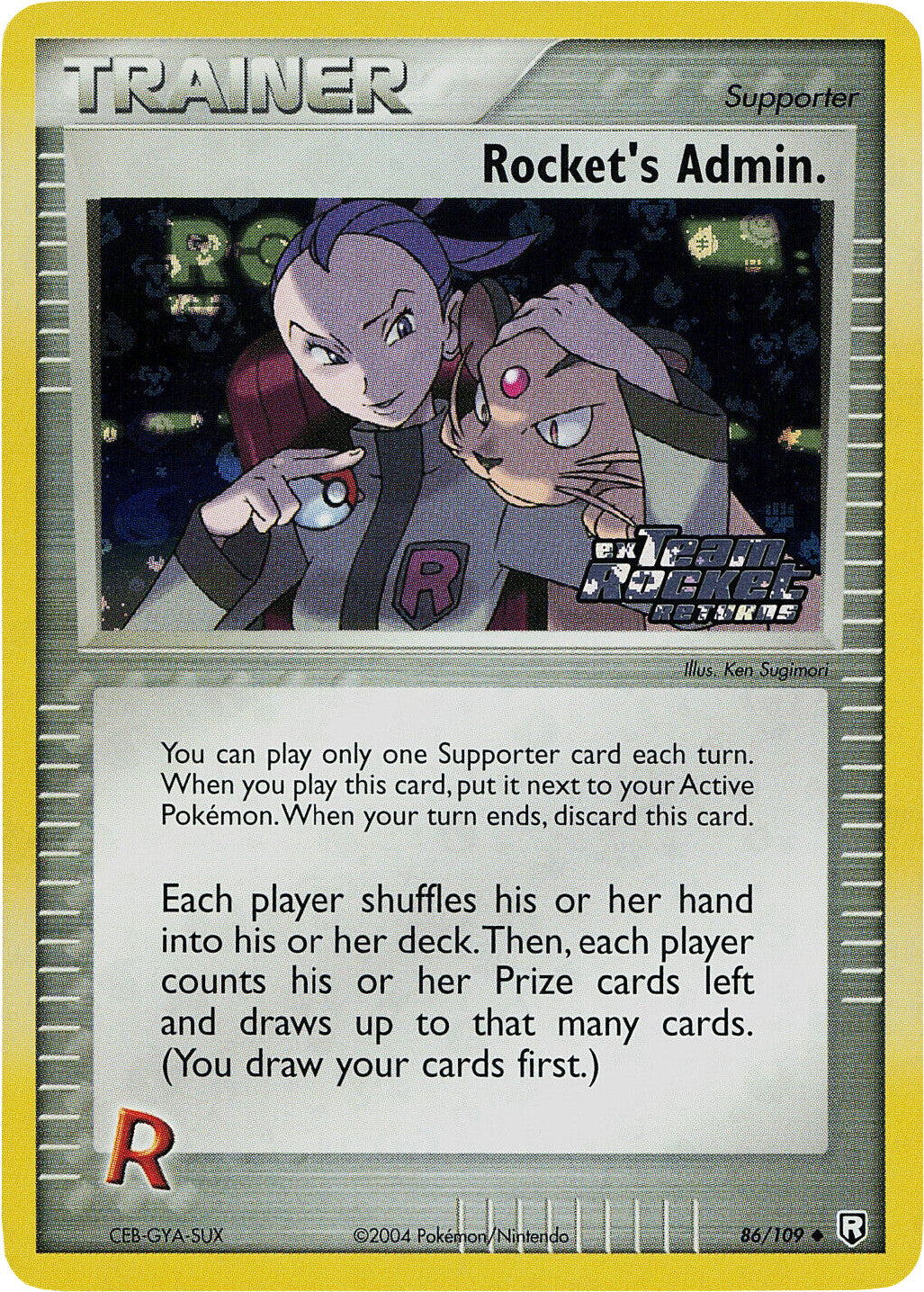 Rocket's Admin. (86/109) (Stamped) [EX: Team Rocket Returns] | Jack's On Queen