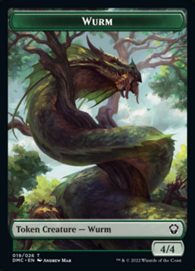 Wurm Token [Dominaria United Commander Tokens] | Jack's On Queen