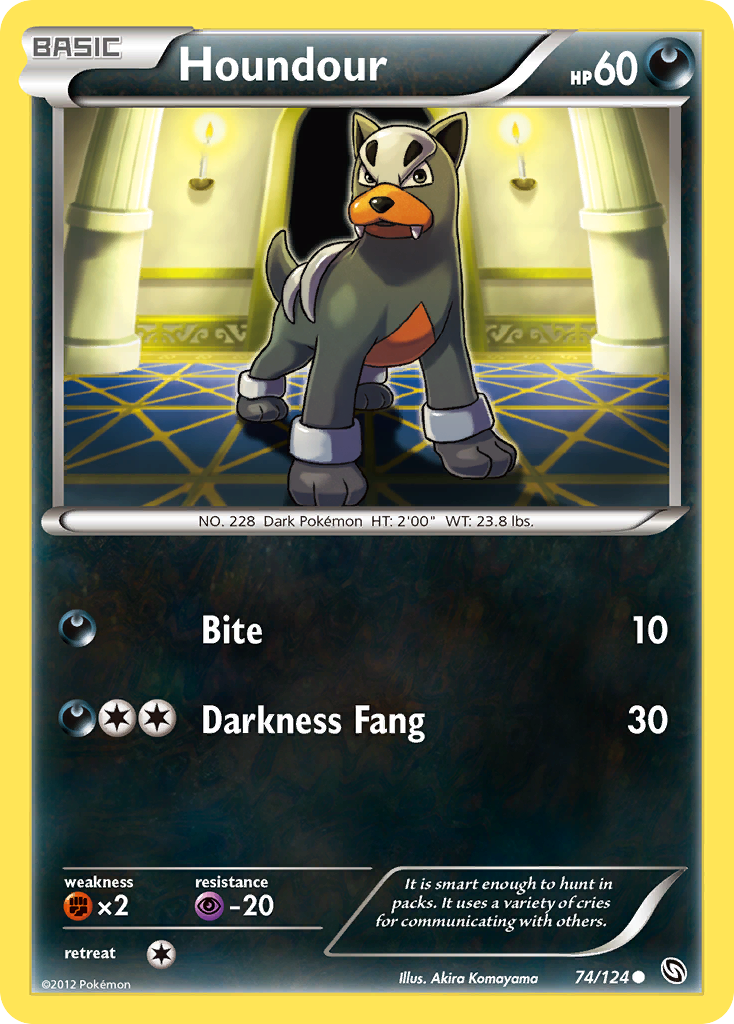 Houndour (74/124) [Black & White: Dragons Exalted] | Jack's On Queen