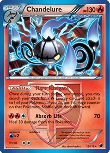 Chandelure (16/116) (Theme Deck Exclusive) [Black & White: Plasma Freeze] | Jack's On Queen