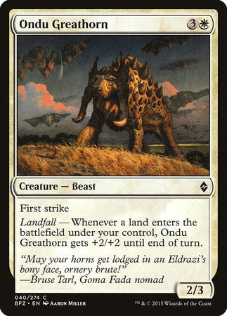 Ondu Greathorn [Battle for Zendikar] | Jack's On Queen