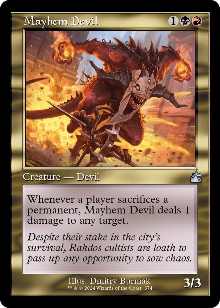 Mayhem Devil (Retro Frame) [Ravnica Remastered] | Jack's On Queen