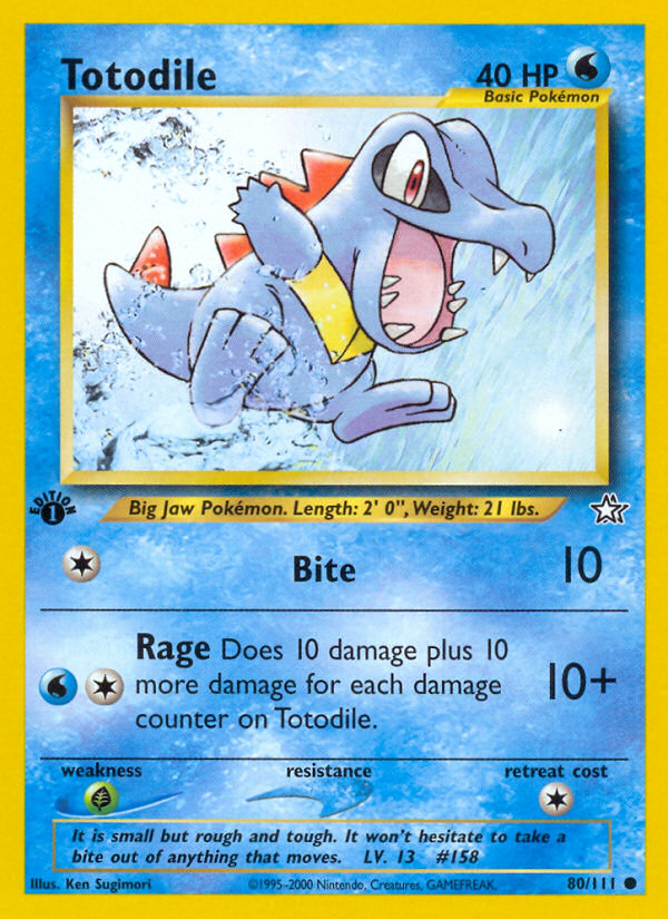 Totodile (80/111) [Neo Genesis 1st Edition] | Jack's On Queen