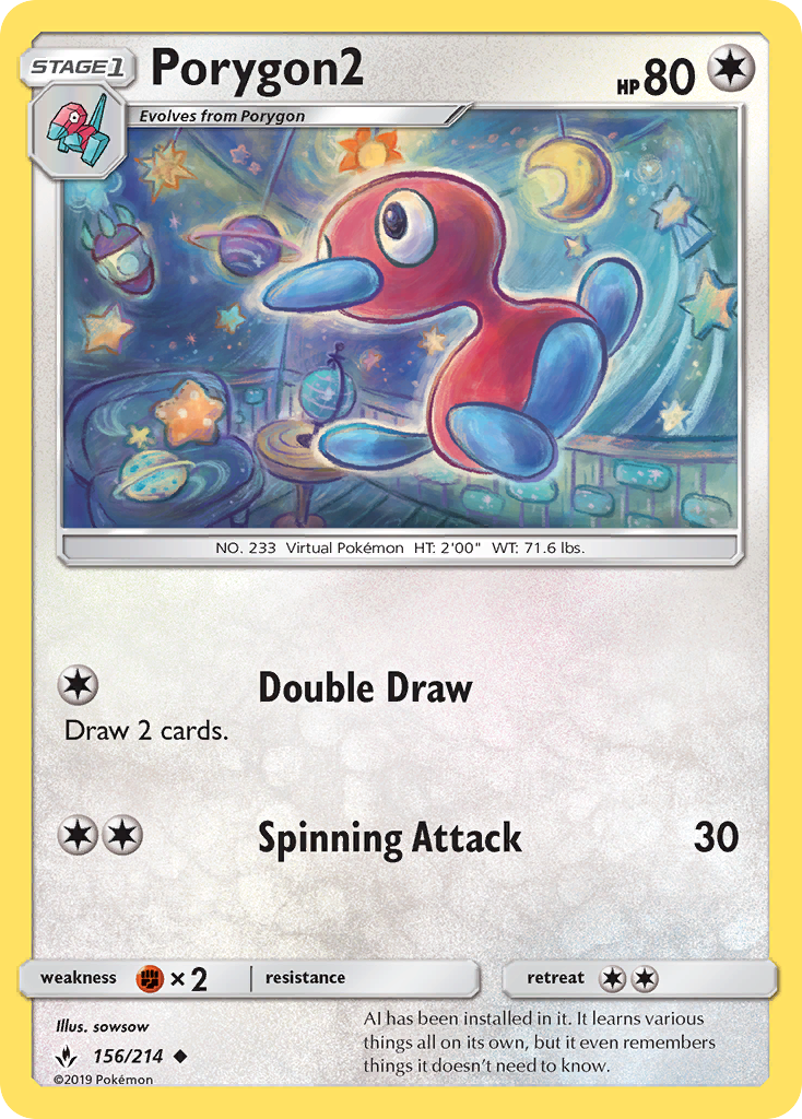 Porygon2 (156/214) [Sun & Moon: Unbroken Bonds] | Jack's On Queen