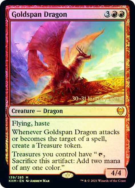Goldspan Dragon  [Kaldheim Prerelease Promos] | Jack's On Queen