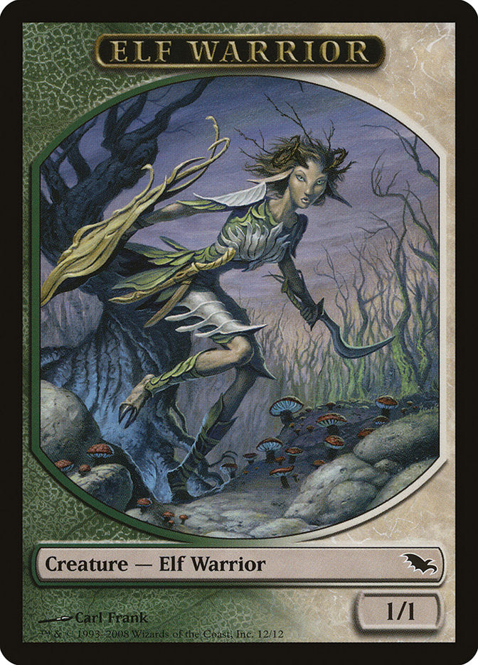 Elf Warrior (12/12) [Shadowmoor Tokens] | Jack's On Queen