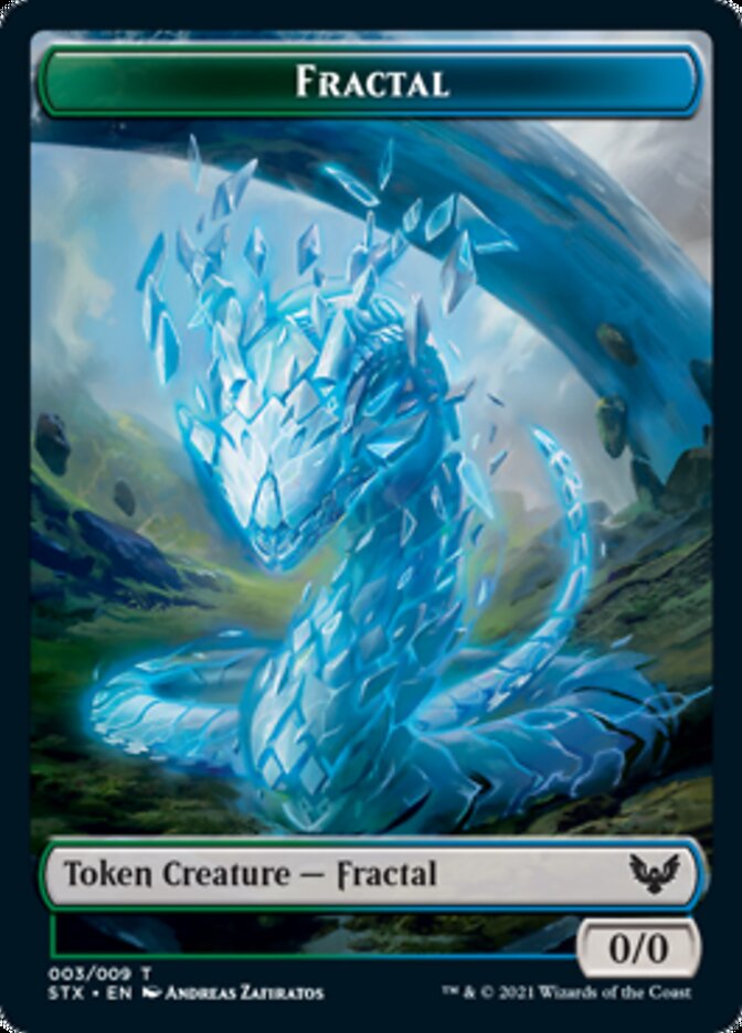 Elemental // Fractal Token [Strixhaven: School of Mages Tokens] | Jack's On Queen