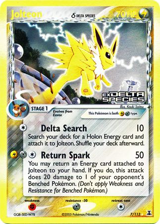 Jolteon (7/113) (Delta Species) (Stamped) [EX: Delta Species] | Jack's On Queen