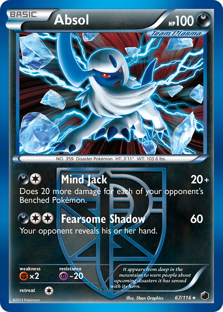 Absol (67/116) (Moltres Legendary Battle Deck) (Theme Deck Exclusive) [Black & White: Plasma Freeze] | Jack's On Queen