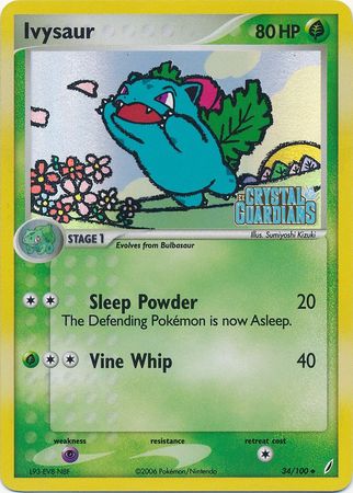 Ivysaur (34/100) (Stamped) [EX: Crystal Guardians] | Jack's On Queen